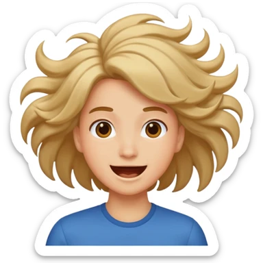 Hair shaking  sticker