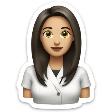 Brunette Hairstylist  sticker