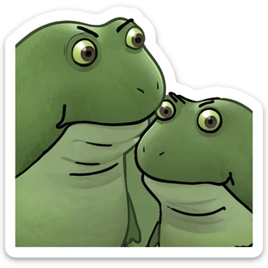 bufo stopping another bufo sticker