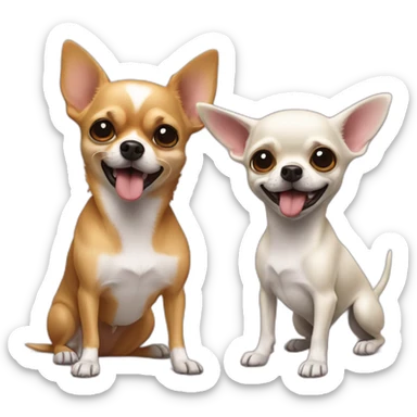 Duel-between-chihuahua-and-chihuahua sticker
