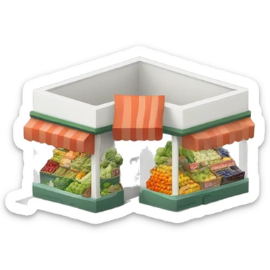 A store to sell veg and fruits  sticker
