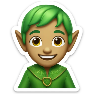 cute smling elfaba sticker