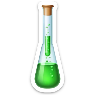 Test tube with chemical sticker