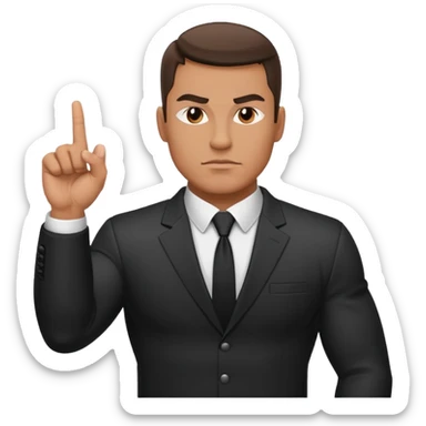 Bodyguard with the middle finger  sticker