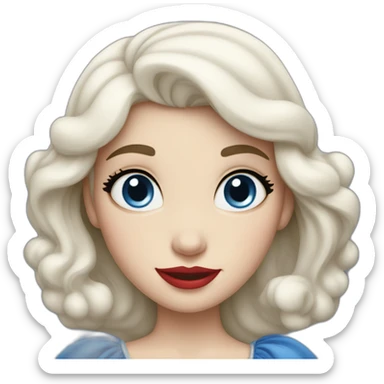 Blue-eyed snow white Disney character sticker