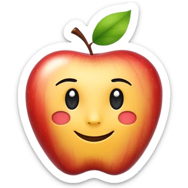 handwritten note apple emoji style "shine unapologetically" sticker