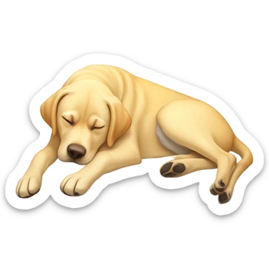 Yellow lab napping on mars  sticker
