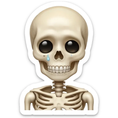 esqueleto chorando sticker