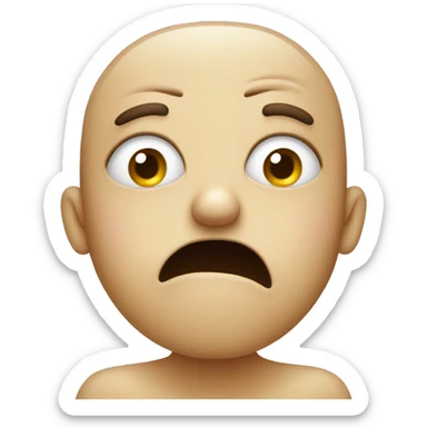 gross or unpleasant or shocked face with a hand near the mouth sticker