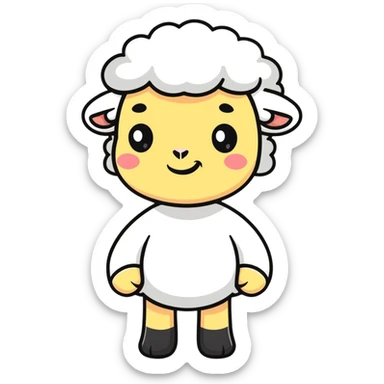 person with sloping shoulders and a sheepish grin, to show avoidance of responsibility sticker