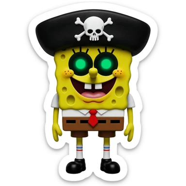 Evil Spongebob doll sticker