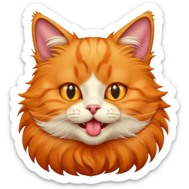 Cat with tongue out sticker