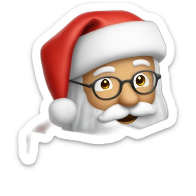 Santa Claus leyendo una carta con asombro sticker