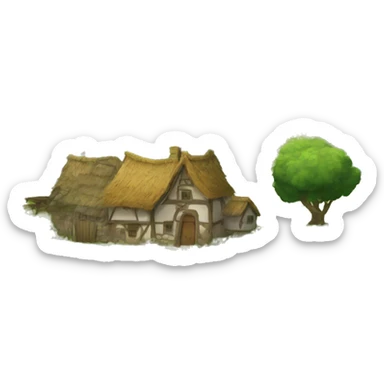 Village - element for Doodle God sticker
