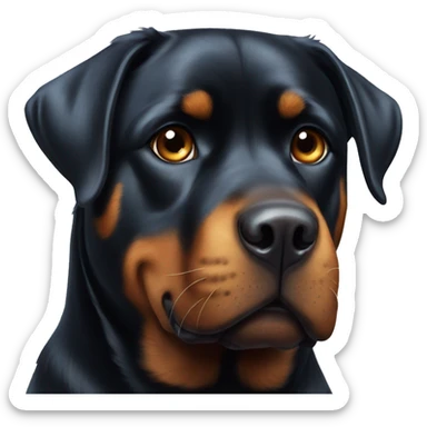 Rottweiler with blue eyes sticker