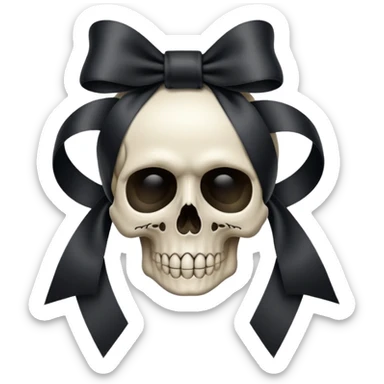 RIBBON SKULLBLACK RIBBON SKULL sticker