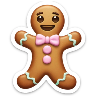 cute pastel gingerbread man sticker