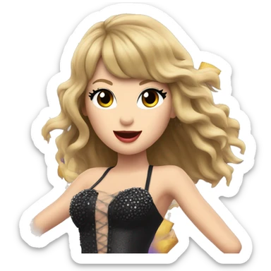 Taylor Swift performing at eras tour sticker