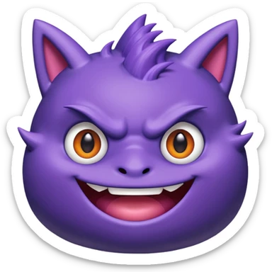I want a Gengar (Pokemon) that looks cute. sticker