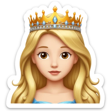 beautiful princess amber from sofia the first with long hair sticker