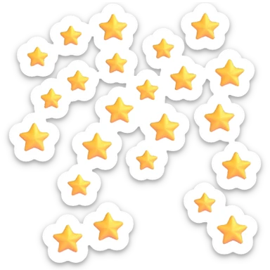 shiny and soft little stars sticker