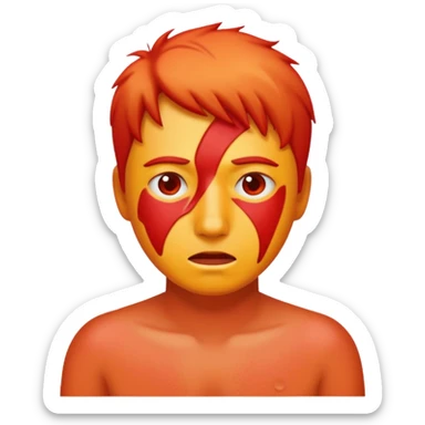 Sunburn  sticker
