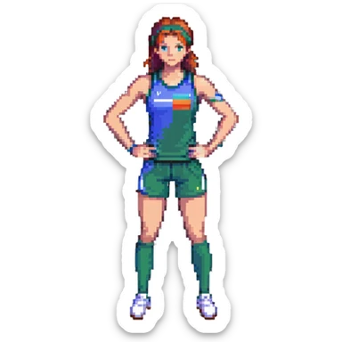 female athlete in sports kit standing sticker