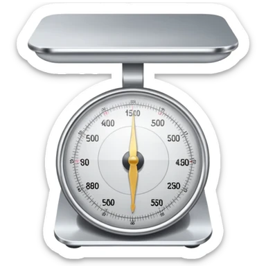 A web on a weighing scale sticker