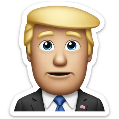 cutesy donald trump  sticker
