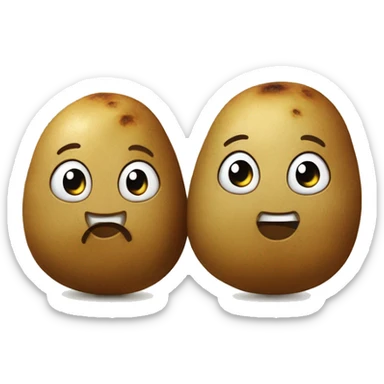 Two cute potatoes  sticker