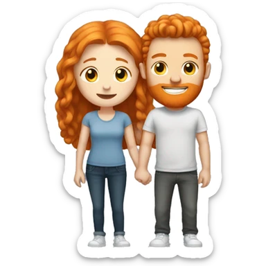 ginger with her boyfriend sticker