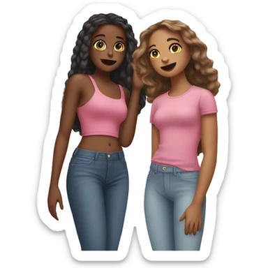 👯‍♀️ but with three girls sticker