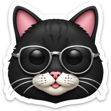 Cat with sunglasses sticker