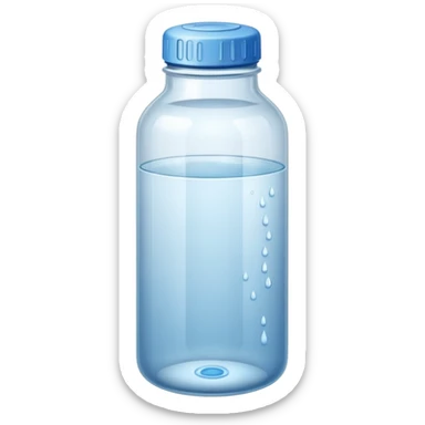 water bottle of glass sticker