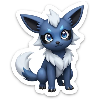 Cool Cute Kawaii Absol-Zorua-Umbreon-Pokemon-fakemon-hybrid-animal Full Body  sticker