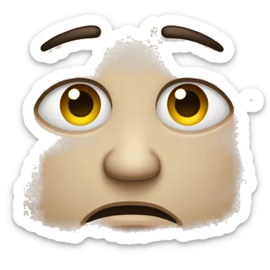 a face with sadness  sticker
