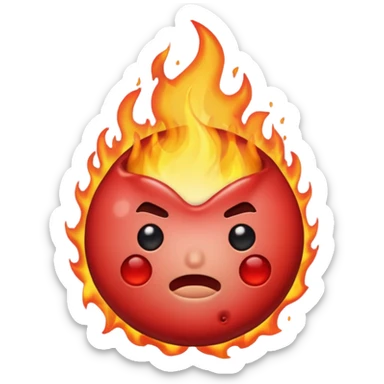 Burning male nipple emoji sticker