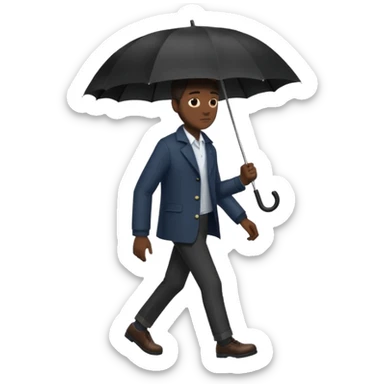 Street Umbrella Walker black man sticker