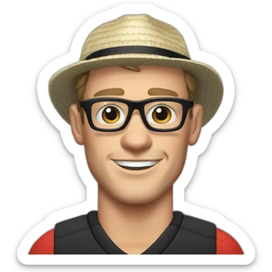 Jonathan Toews wearing glasses as beach bum sticker