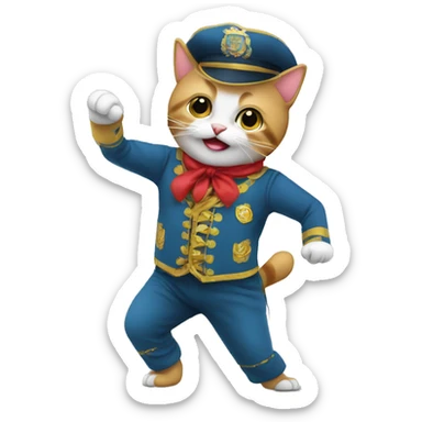 Un gato bailando cueca sticker