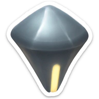 a glowing pure grey space artifact sticker