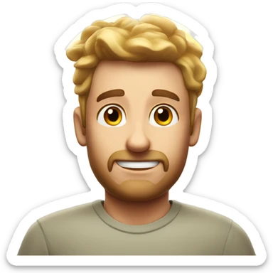 Australian dad with ring of light or halo on top of his head sticker