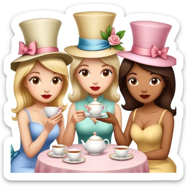 Tea-time-gossip sticker