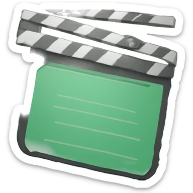 green filmmaking slate sticker