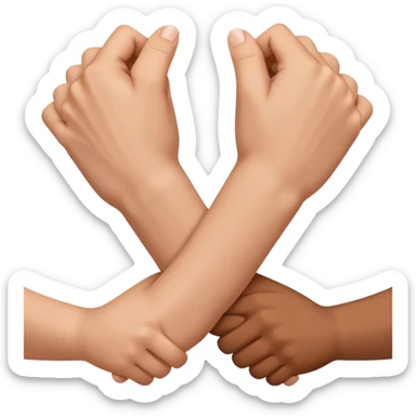 holding hands over neck sticker