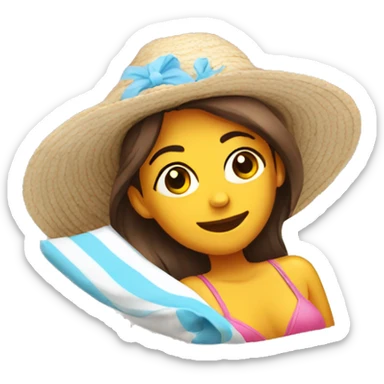 Girl sunbathing  sticker