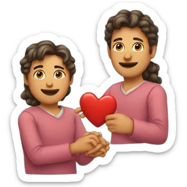 deux doigts qui forment un coeur sticker