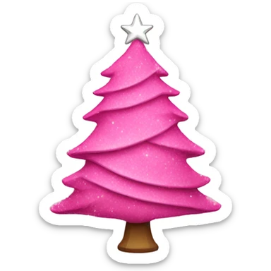 pink christmas tree  sticker