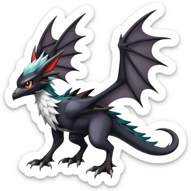 Shiny Dark Nargacuga-Silvally-Noivern-Hybrid (Full body) sticker