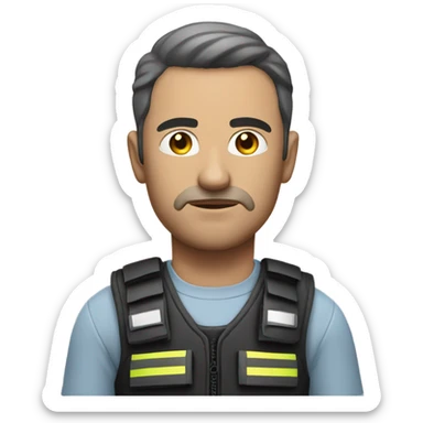 man standing with anti-stab vest sticker